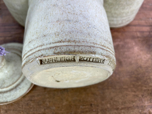 Vintage Cornish Rashleigh Stoneware Ceramic Pottery Sauce Condiments Mustard Pot
