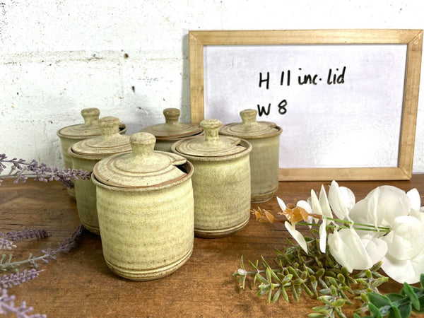 Vintage Cornish Rashleigh Stoneware Ceramic Pottery Sauce Condiments Mustard Pot