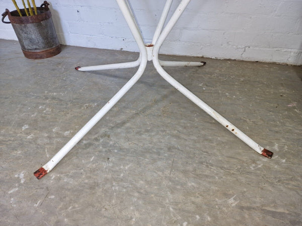 Vintage French Large Round Bistro Garden Patio Table