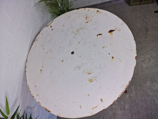 Vintage French Large Round Bistro Garden Patio Table