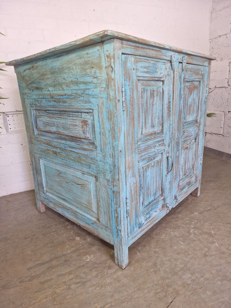 Large Vintage Indian Kitchen Island Sideboard Console Table Drinks Tv Cabinet