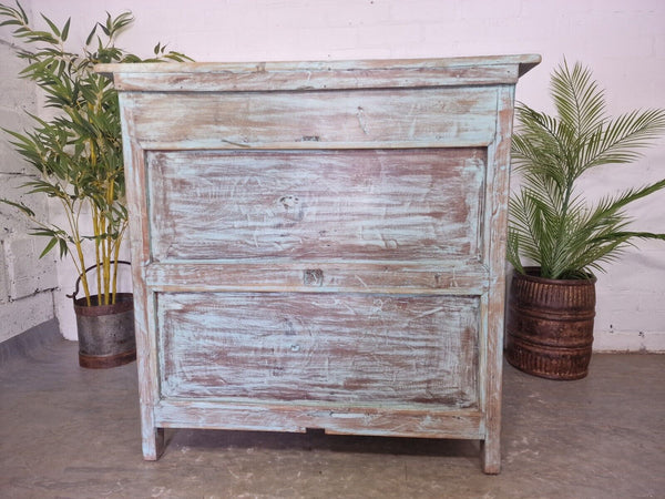 Large Vintage Indian Kitchen Island Sideboard Console Table Drinks Tv Cabinet