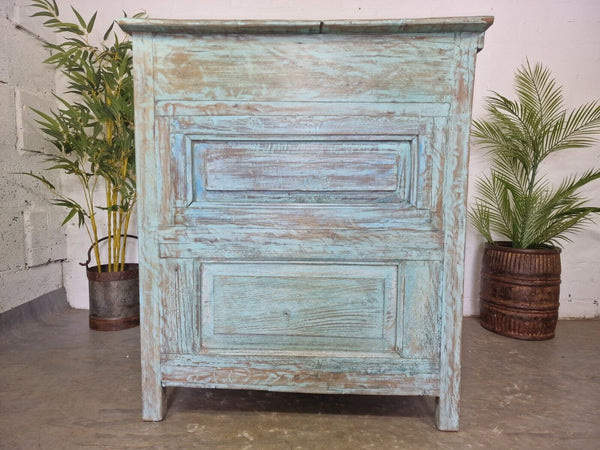 Large Vintage Indian Kitchen Island Sideboard Console Table Drinks Tv Cabinet
