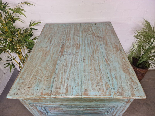 Large Vintage Indian Kitchen Island Sideboard Console Table Drinks Tv Cabinet