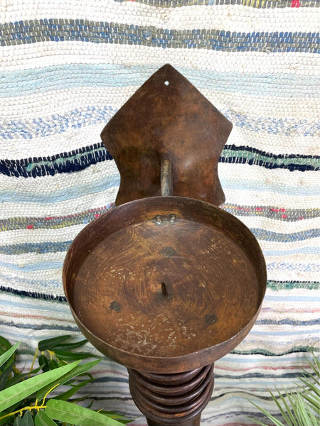 Large Rustic Reclaimed Metal Medieval Torche Torch Candle Holder Wedding Prop