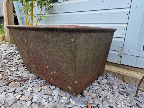 Antique 19th Century Cast Iron Blacksmiths Quenching Trough Garden Herb Planter