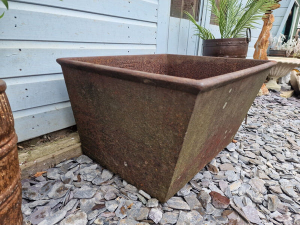Antique 19th Century Cast Iron Blacksmiths Quenching Trough Garden Herb Planter