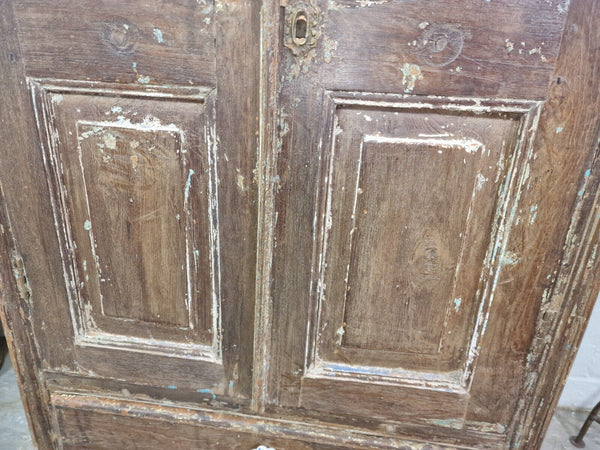 Vintage Rustic Antique Indian Solid Hardwood Storage Cupboard Drinks Cabinet