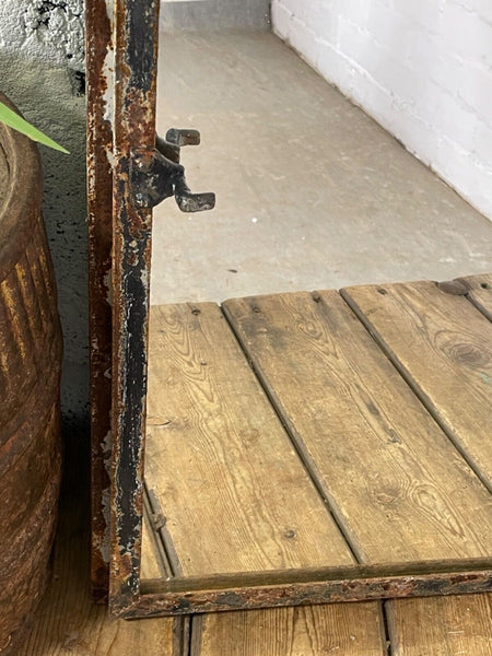Vintage Reclaimed Industrial Cast Wrought Iron Metal Window Frame Garden Mirror