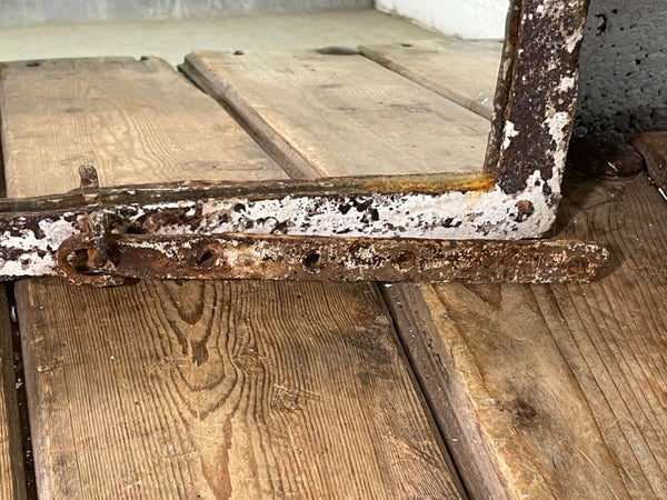 Vintage Reclaimed Industrial Cast Wrought Iron Metal Window Frame Garden Mirror