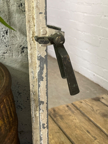 Vintage Reclaimed Industrial Cast Wrougt Iron Metal Window Frame Garden Mirror