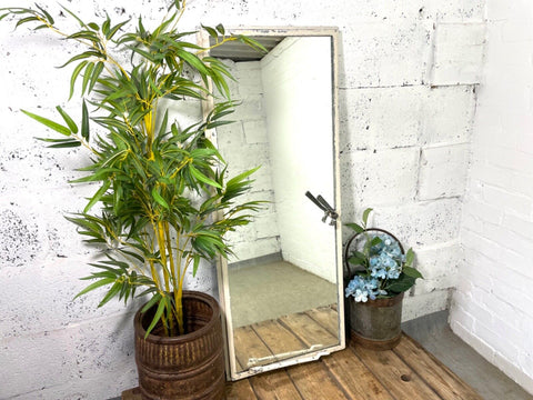 Vintage Reclaimed Industrial Cast Wrought Iron Metal Window Frame Garden Mirror