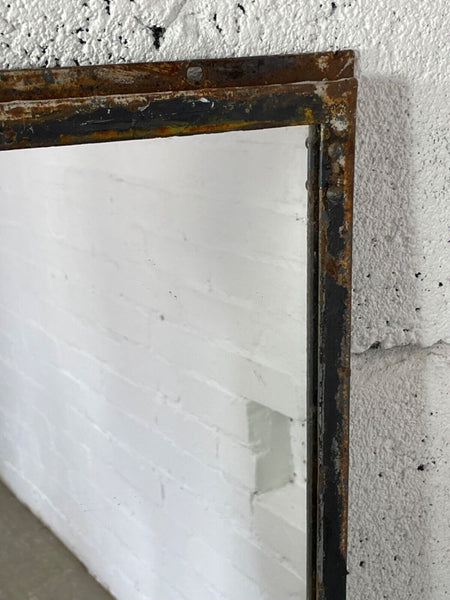 Vintage Reclaimed Industrial Cast Wrought Iron Metal Window Frame Garden Mirror