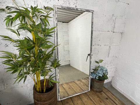 Vintage Reclaimed Industrial Cast Wrought Iron Metal Window Frame Garden Mirror