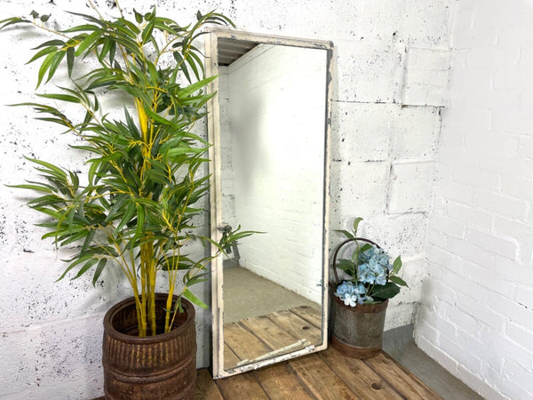 Vintage Reclaimed Industrial Cast Wrought Iron Metal Window Frame Garden Mirror