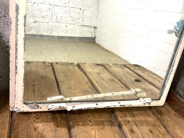 Vintage Reclaimed Industrial Cast Wrought Iron Metal Window Frame Garden Mirror