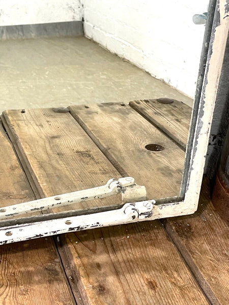 Vintage Reclaimed Industrial Cast Wrought Iron Metal Window Frame Garden Mirror