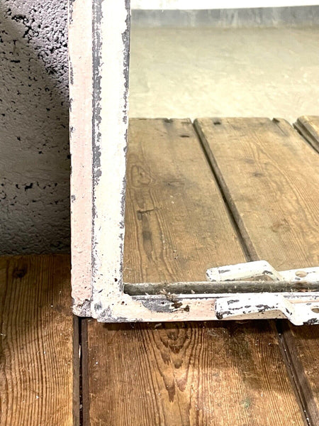 Vintage Reclaimed Industrial Cast Wrought Iron Metal Window Frame Garden Mirror