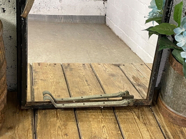 Vintage Reclaimed Industrial Cast Wrought Iron Metal Window Frame Garden Mirror