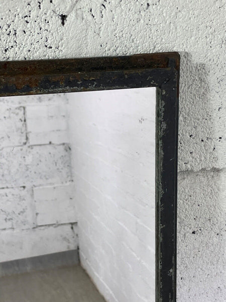Vintage Reclaimed Industrial Cast Wrought Iron Metal Window Frame Garden Mirror
