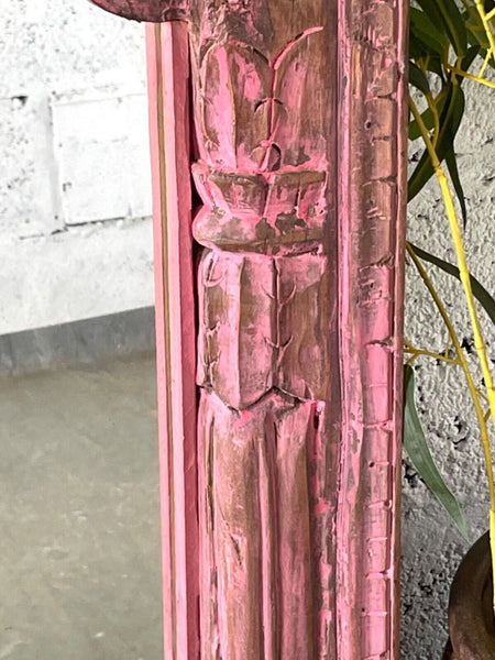 Large Vintage Antique Reclaimed Indian Solid Wooden Window Frame Garden Mirror