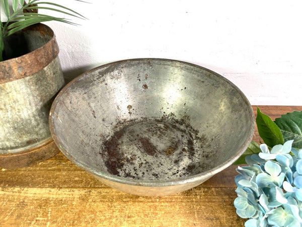 Vintage Industrial Heavy Duty Stainless Steel Mixing Bowl Dairy Farming Milking
