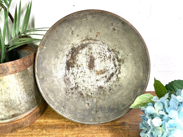 Vintage Industrial Heavy Duty Stainless Steel Mixing Bowl Dairy Farming Milking