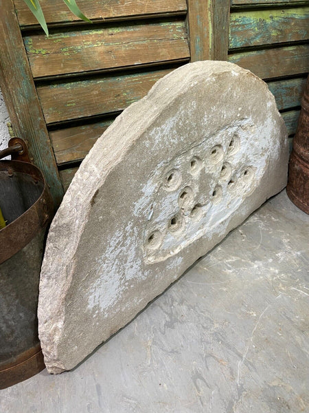 Antique Indian Hand Carved Stone Jhali Ventilation Window Home Garden Decor