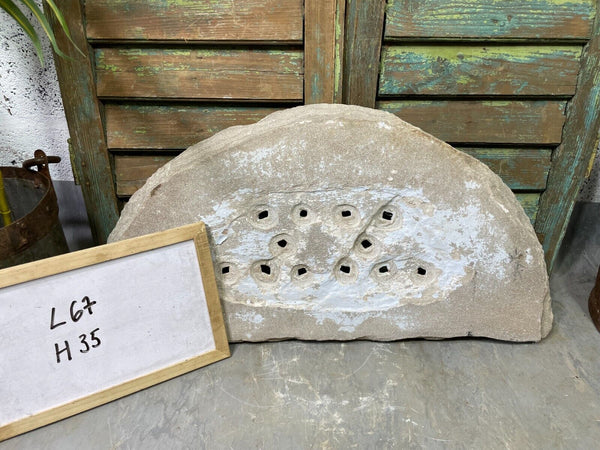Antique Indian Hand Carved Stone Jhali Ventilation Window Home Garden Decor