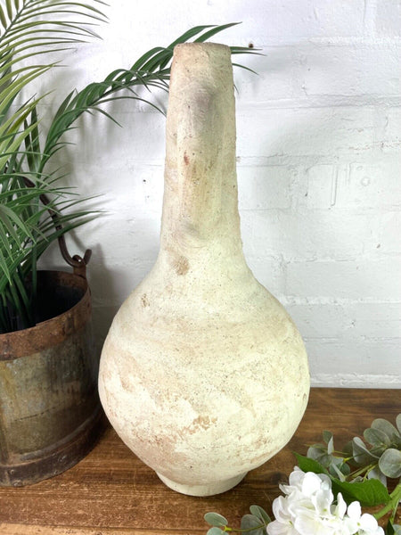 Modern Rustic Hand Made Moroccan Tamegroute Artisan Pottery Vase Urn Sculpture