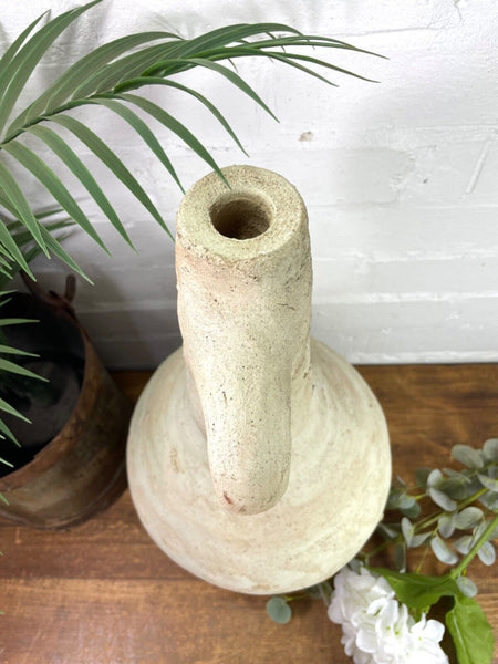 Modern Rustic Hand Made Moroccan Tamegroute Artisan Pottery Vase Urn Sculpture