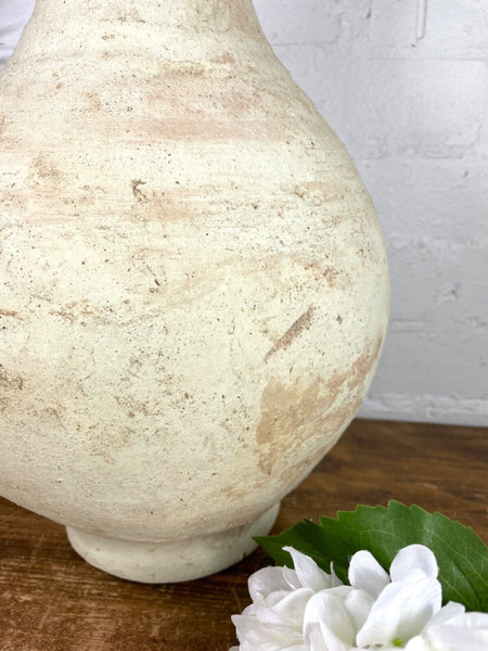 Modern Rustic Hand Made Moroccan Tamegroute Artisan Pottery Vase Urn Sculpture