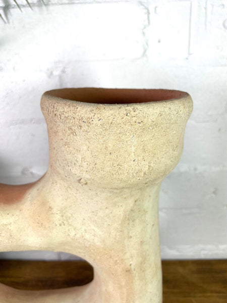 Modern Rustic Hand Made Moroccan Tamegroute Artisan Pottery Vase Urn Sculpture
