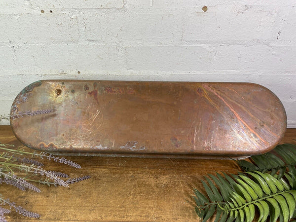 Vinatge Antique French Copper Fish Kettle Poacher Herb Garder Suculent Planter