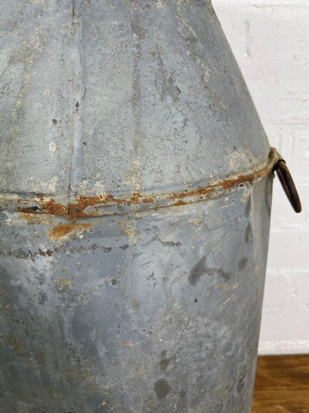 Vintage Large Rustic Galvanised Milk Churn Garden Planter Wedding Prop