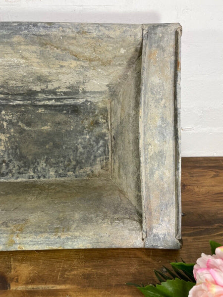 Vintage Large Galvanised Grape Hod Trough Garden Planter Pond Dog Bath Tub