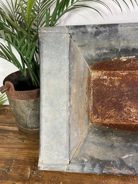 Vintage Large Galvanised Grape Hod Trough Garden Planter Pond Dog Bath Tub