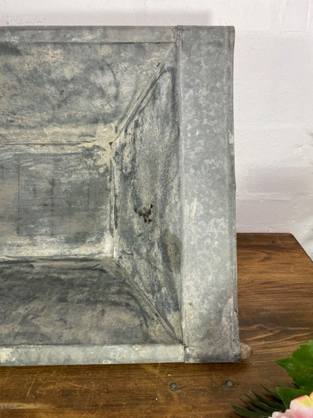 Vintage Large Galvanised Grape Hod Trough Garden Planter Pond Dog Bath Tub