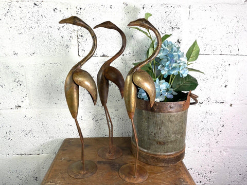 Rusty Reclaimed Recycled Metal Oil Drum Tin Swan Heron Bird Sculpture Garden