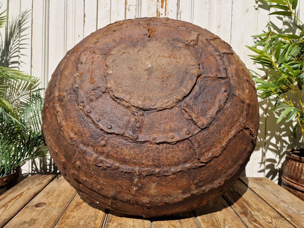 Very Large Antique Original Indian Kadai Fire Pit BBQ Drinks Ice Cooler Planter