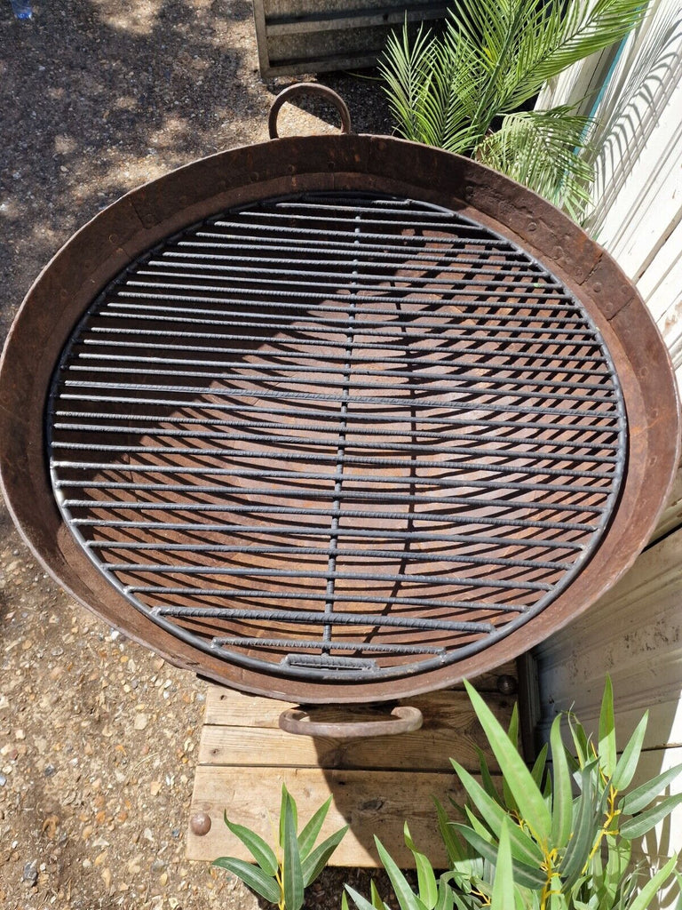 Indian Pit Very Large Antique Original Indian Kadai Fire Pit BBQ Drinks Ice Coole ...