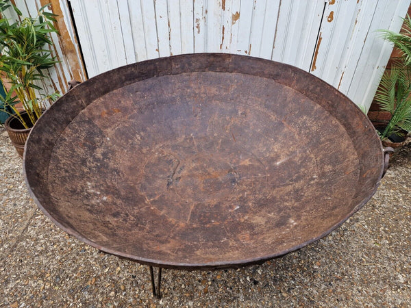 XL Giant Antique Original Indian Kadai Fire Pit BBQ Drinks Ice Cooler Planter