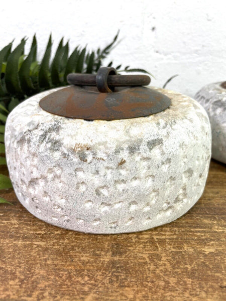 Rustic Reclaimed Solid Stone Indian Vagator Tent Marquee Weight Door Stop