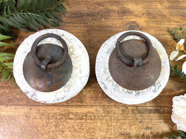Rustic Reclaimed Solid Stone Indian Vagator Tent Marquee Weight Door Stop