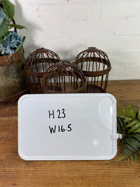 Vintage Rustic Reclaimed Metal Hanging Bird Cage Candle Holder