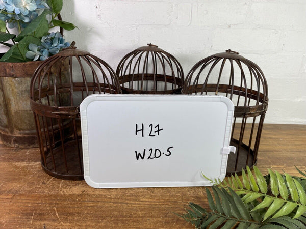 Vintage Rustic Reclaimed Metal Hanging Bird Cage Candle Holder