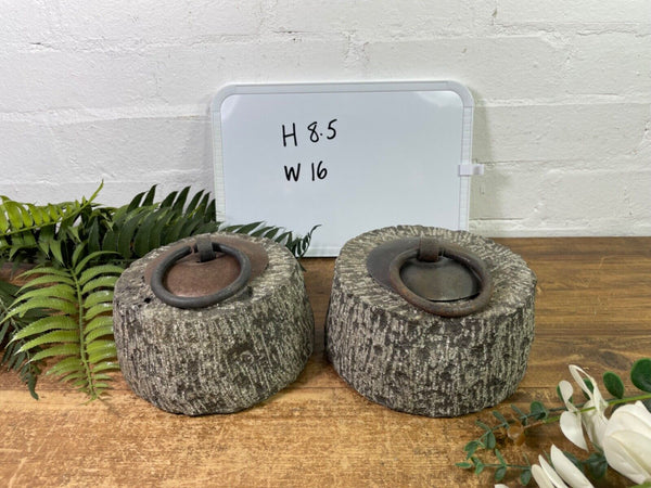 Rustic Reclaimed Solid Stone Indian Vagator Tent Marquee Weight Door Stop