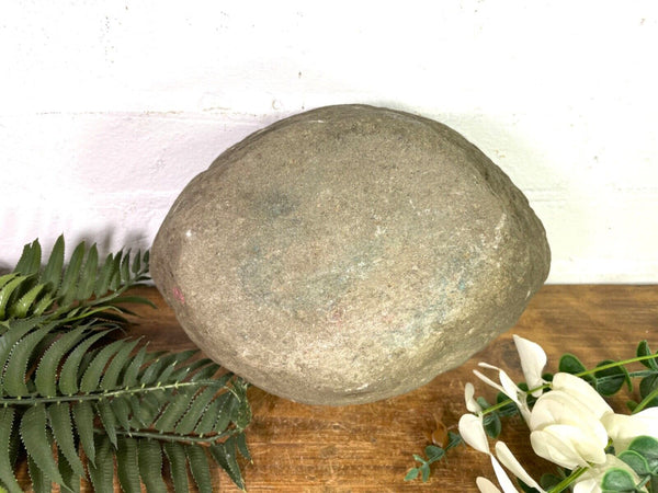 Vintage Rustic Hand Carved Solid Stone Mortar Bowl Dish