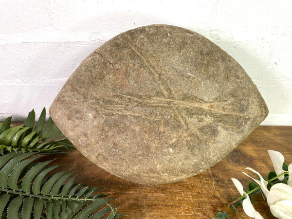 Vintage Rustic Hand Carved Solid Stone Mortar Bowl Dish