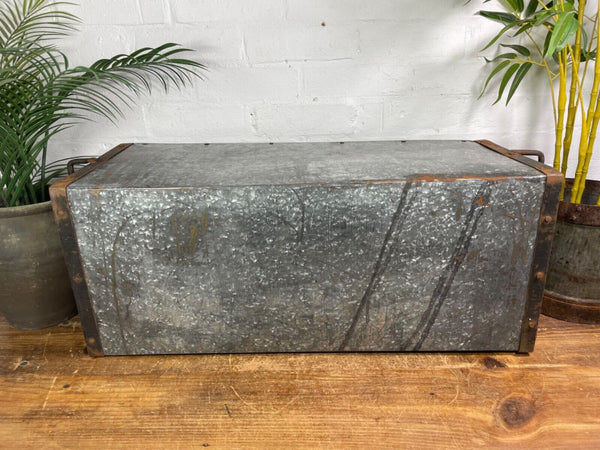 Vintage Reclaimed Galvanised Feeder Planter Trough Garden Planter Tub